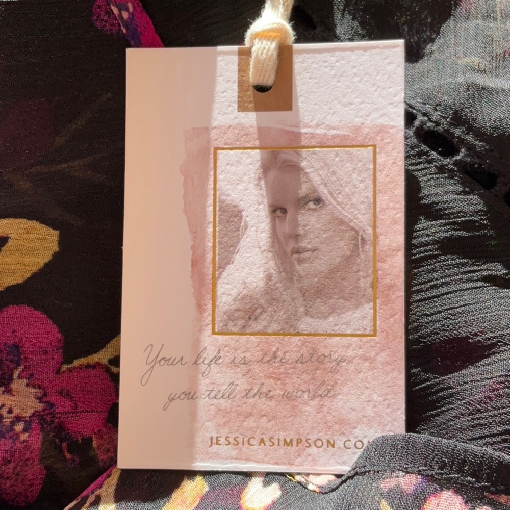Jessica Simpson Maternity XL black floral sheer overlay - Picture 9 of 11